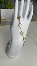 Bracelet trèfle blanc