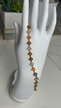 Bracelet Hezra bordeaux orange
