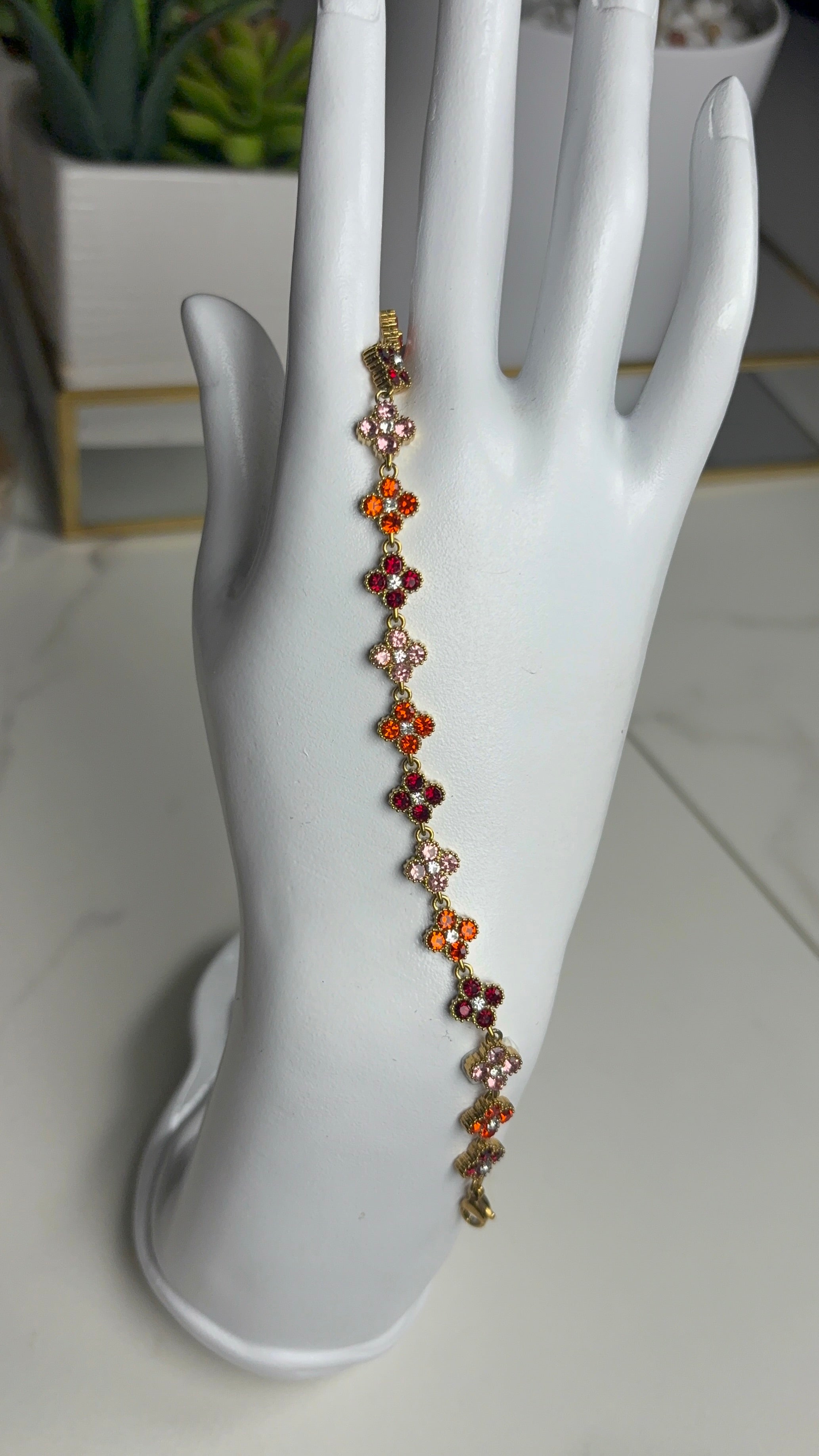 Bracelet Hezra bordeaux orange