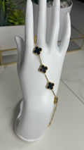 Bracelet trèfle noir