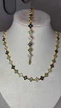 Collier Hezra Noir gris blanc