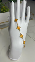 Bracelet trèfle jaune