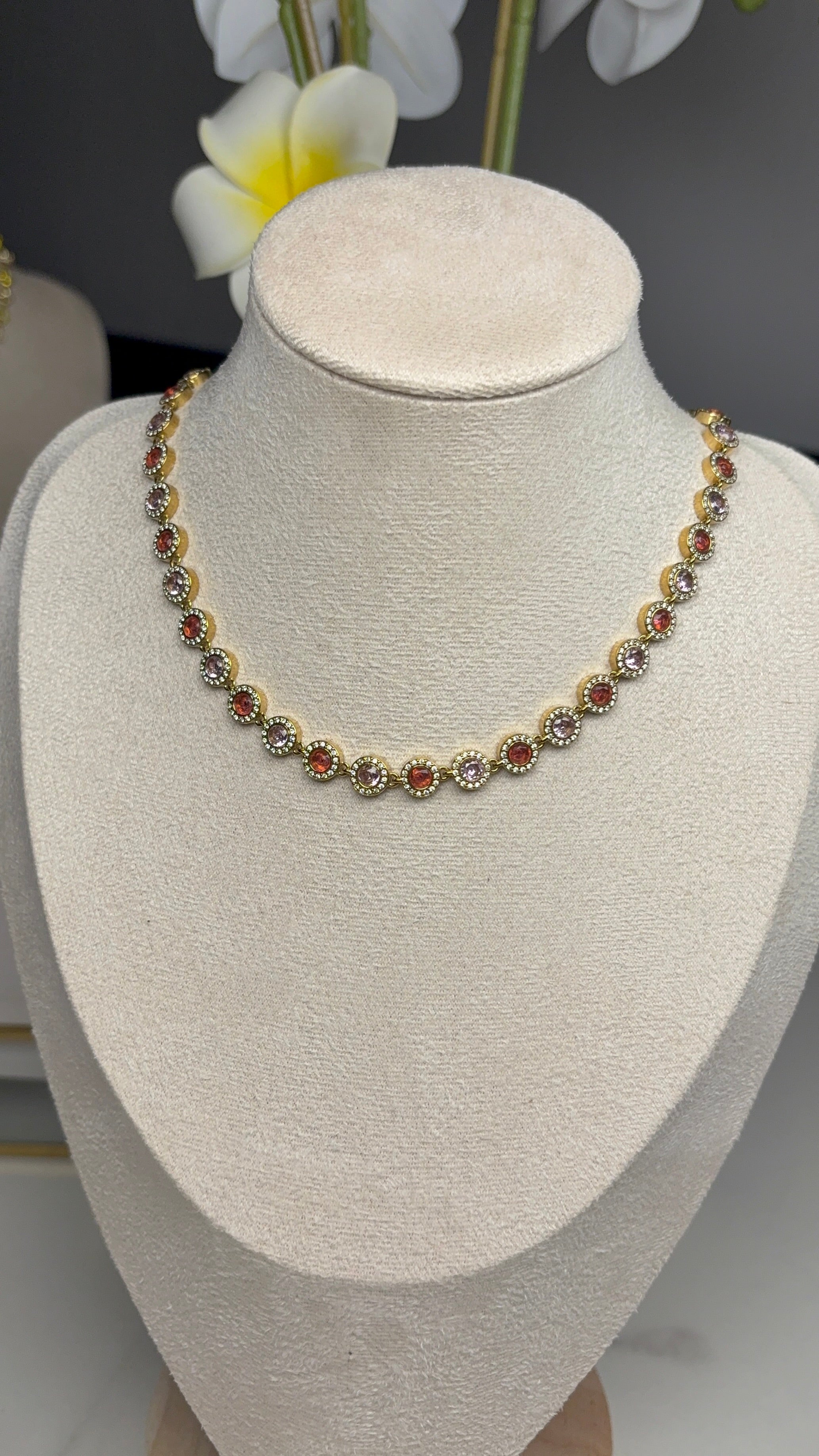 Collier Céline rose