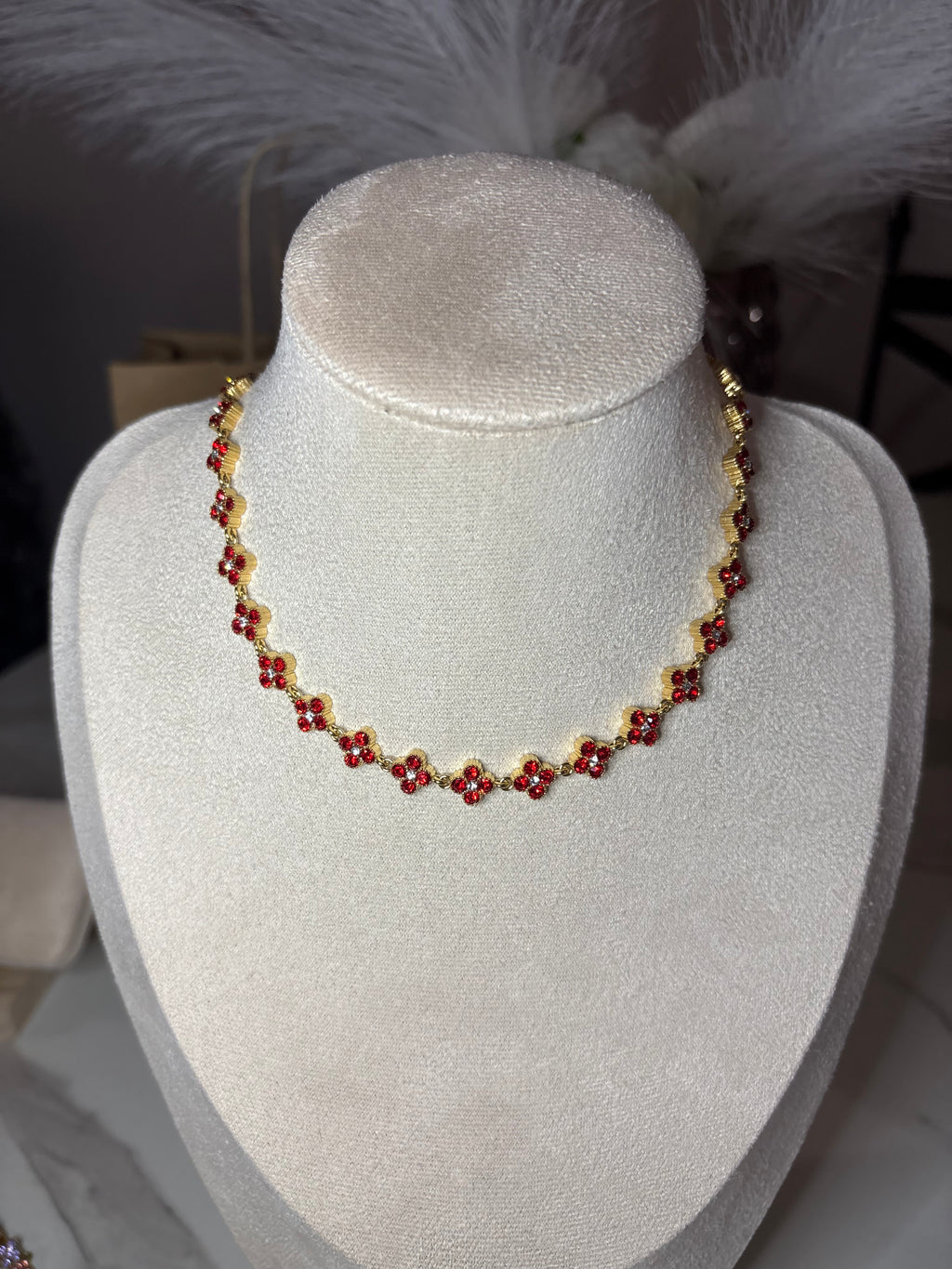 Collier Hezra rouge